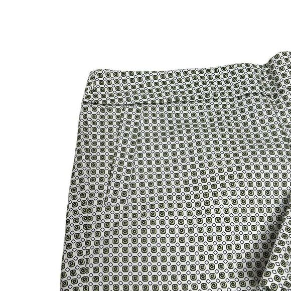 J. Crew Factory green and white geometric print chino shorts size 10 - Picture 5 of 11